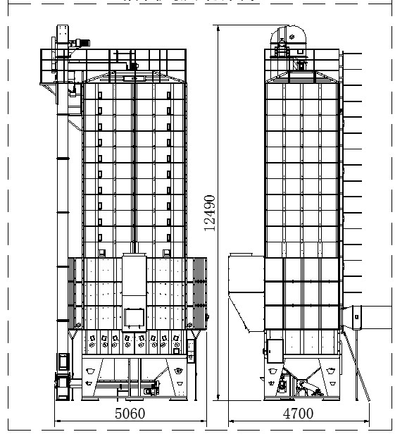 5HCY30 Maize Dryer Machine 30000 KG Batch Type Circulating Paddy Dryer